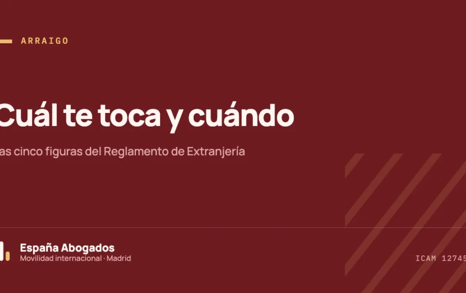 Las cinco figuras de arraigo del Reglamento de Extranjería español