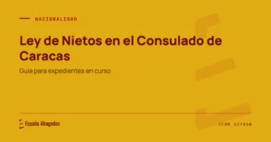 Portada de España Abogados: Ley de Nietos en el Consulado de Caracas. Guía para expedientes en curso