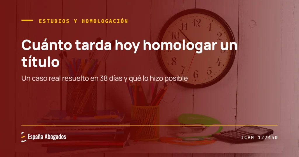 Portada de España Abogados: Cuánto tarda hoy homologar un título
