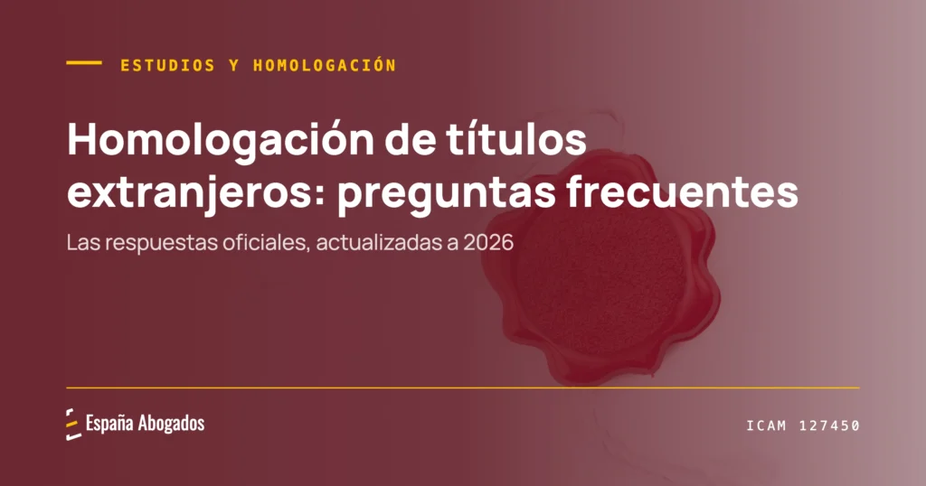 Portada de España Abogados: Homologación de títulos extranjeros
