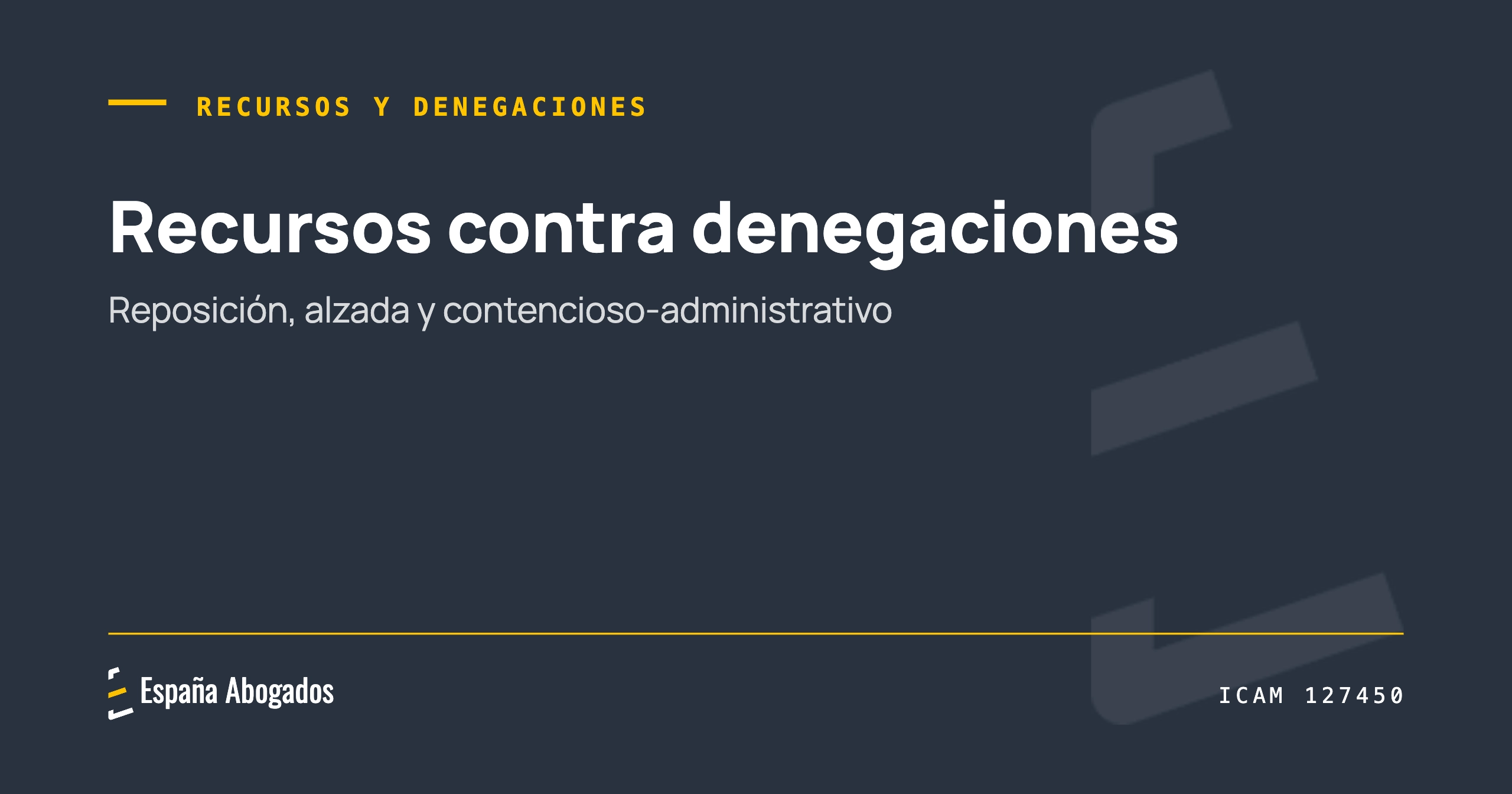 Recursos contra denegaciones de extranjería, abogados