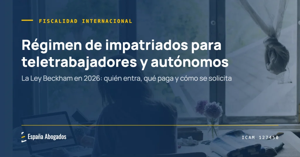 Portada de España Abogados: Régimen de impatriados para teletrabajadores