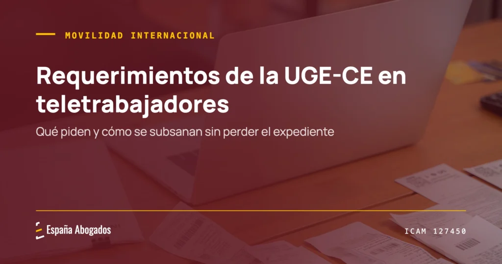 Portada de España Abogados: Requerimientos de la UGE-CE en teletrabajadores