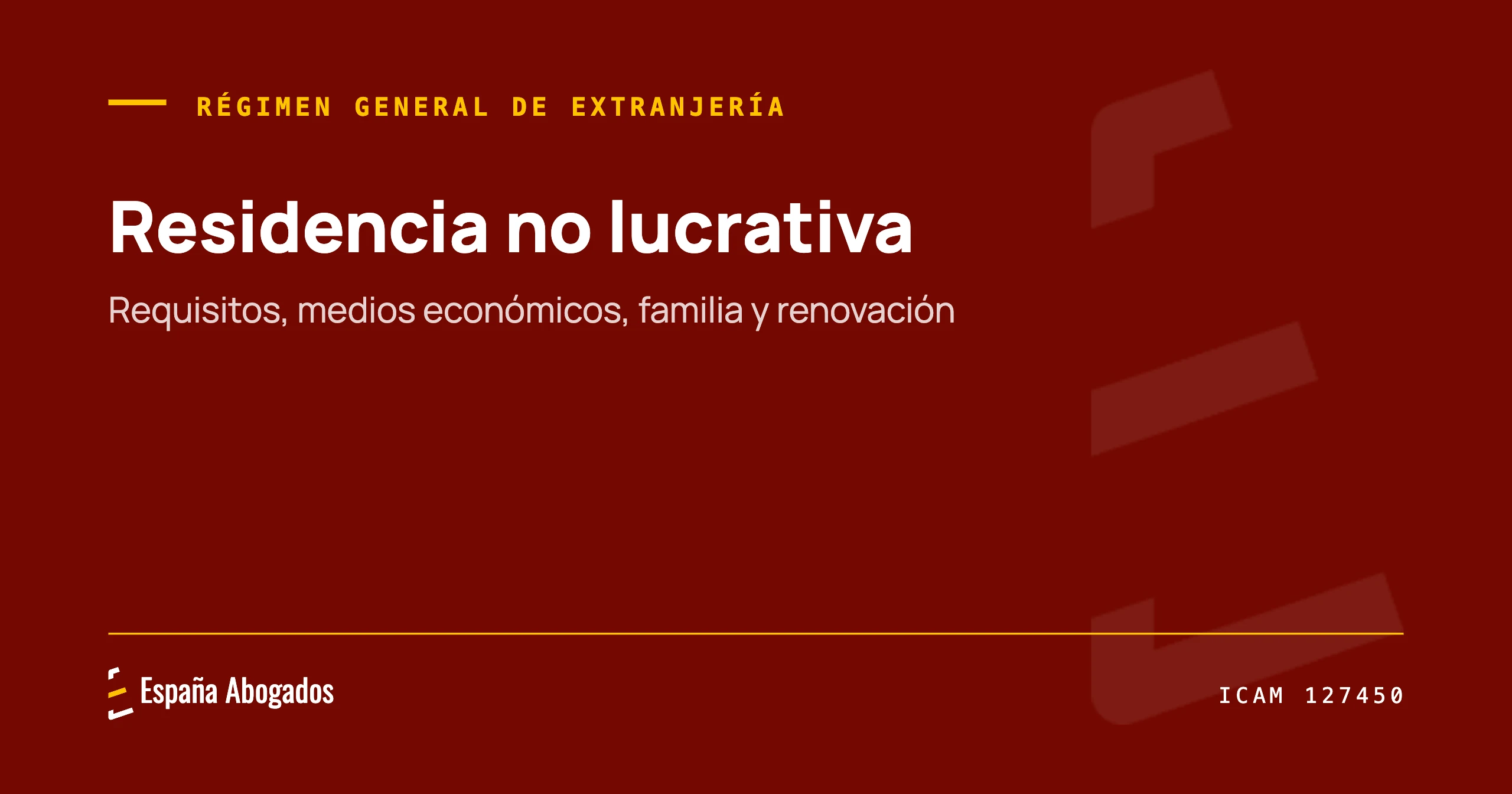 Portada de la ficha de servicio de residencia no lucrativa de España Abogados