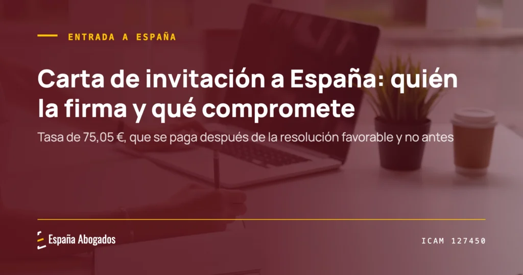 Portada de España Abogados: Carta de invitación a España